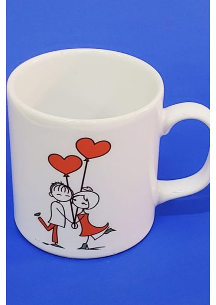 Mutlu Çift Temalı Kupa Bardak Özel Tasarım Baskılı Hediyelik Kupa Bardak