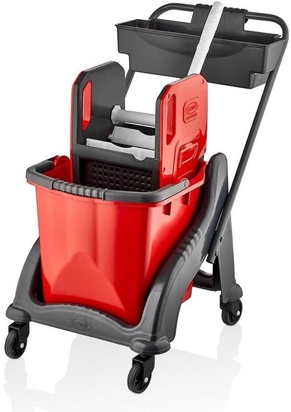 Profesyonel Tek Kovalı Plastik Temizlik Arabası, Kullanışlı ve Dayanıklı Set