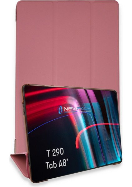 Samsung Galaxy T290 Tab A 8 Kılıf Tablet Smart Kılıf - Pembe Drstr