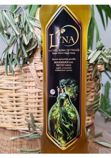 Lyna Naturel Sızma Soğuk Sıkım Zeytinyağı 1 Lt 5 Adet