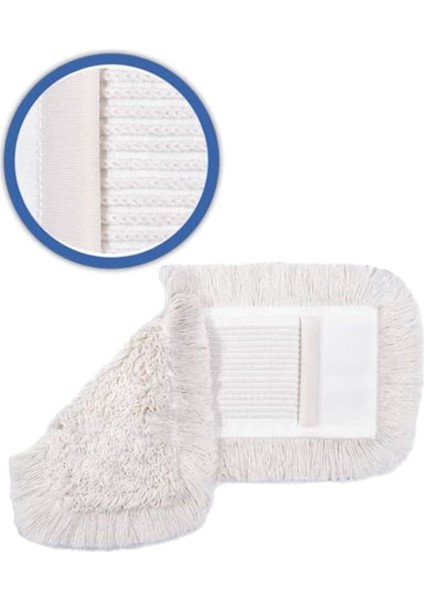 Yumuşak ve dayanıklı 60 cm mop bezi, pratik temizlik için ideal, beyaz renk fiyatları