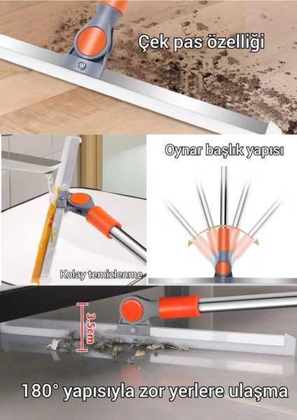 Çok Amaçlı Temizlik Mop Seti, Cam, Fayans ve Araba Temizliği İçin Kullanılır