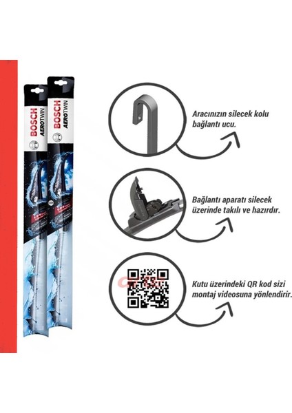 Volvo S40 1 Ön Silecek Takımı 1995-2003 Uyumlu | Aerotwin Serisi | 2'li Set | modelleri