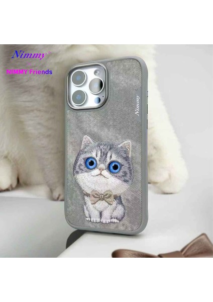 iPhone 16 Pro Uyumlu 3D Göz Kedi Detaylı Gerçek Nakış İşlemeli Kabartmalı New Big Eyes Kılıf fiyatları