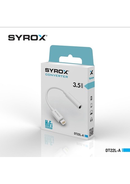 DT22L-A 3,5mm Jack Lightning Kulaklık Dönüştürücü,çevirici