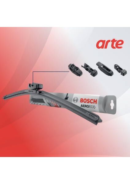 Volvo S40 1 Ön Silecek Takımı (1995-2003) Uyumlu | Bosch Aeroeco Serisi | 2'li Set |