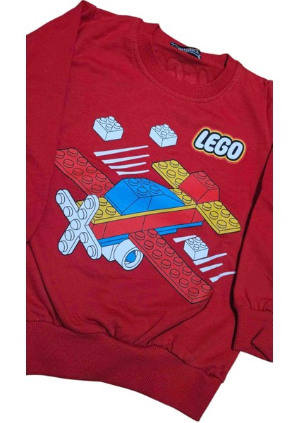 LEGO Baskılı Erkek Çocuk Ön Arka Baskılı Mevsimlik Sweatshirt