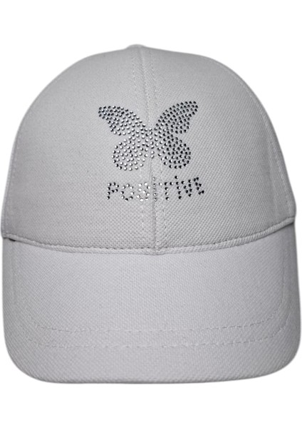 Spteks Kitti 9-15 Yaş Kız Garson Beyaz Renk Kelebek Baskı Mevsimlik Şapka modelleri