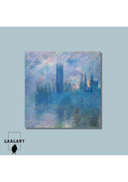 Kare Kanvas Ünlü Eserler Monet-Houses Of Parliament, London (1900) modelleri