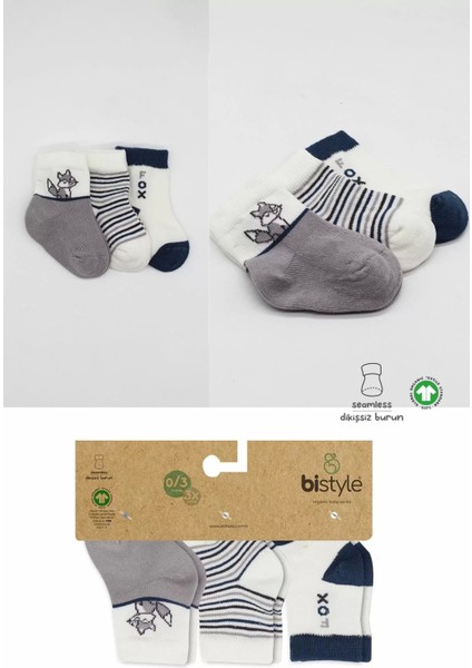3'lü Penye Soket Çorap BS10109 Gri indirimleri