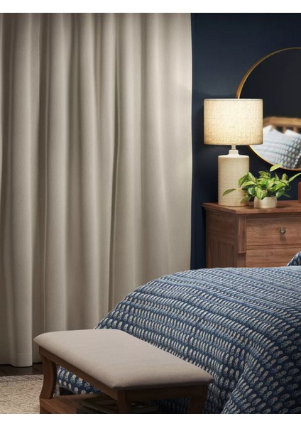 Koyu Krem - Fon Perde - Pilesiz Düz Dikim - KL2000