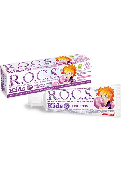 Kids Diş Macunu 4-7 Yaş - Balon Sakızı Tadında - 45 gr