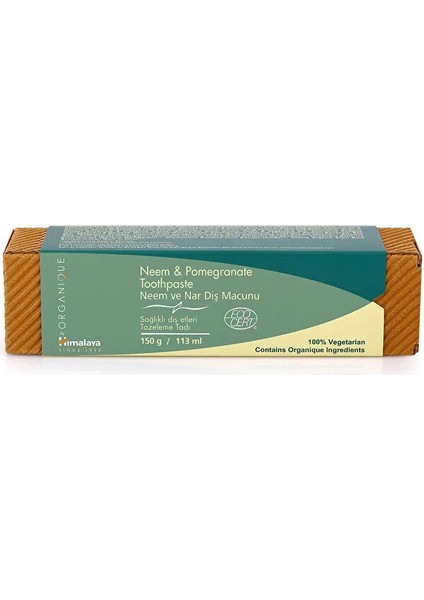 Diş Macunu Organik - Neem ve Nar Özlü - 150 gr