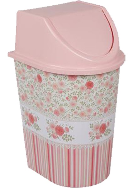 Serralife Desenli Clik Kapaklı Çöp Kovası 3 Lt.