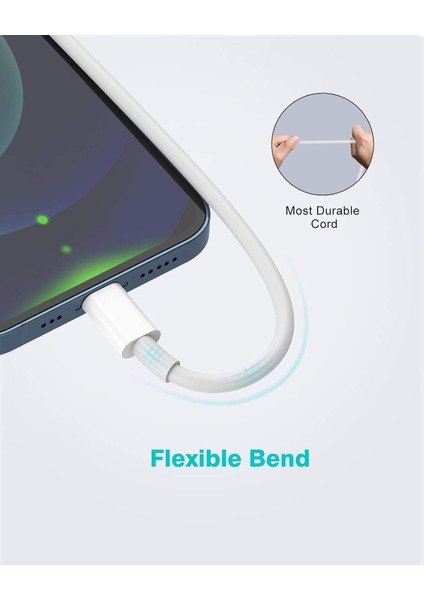 iPhone Için Typ-C To Lightning Hızlı Şarj Kablosu – 1m | Apple Uyumlu, Pd Güç Aktarımı Destekli