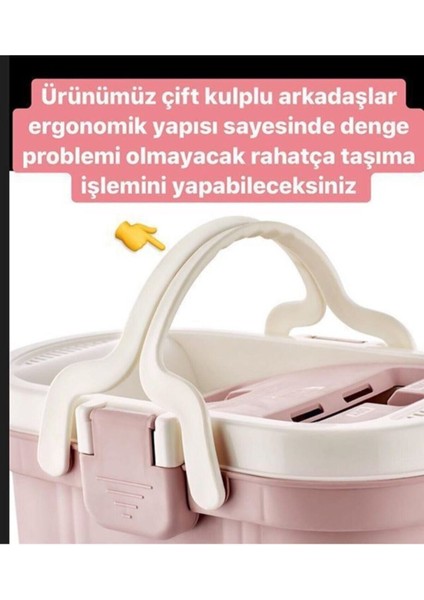 Üç Bölmeli Kova ve Mop Seti, Pratik ve Şık Temizlik Çözümü, TR Menşei