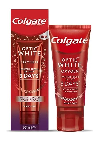 Optic White Oxygen Diş Macunu - Beyazlatıcı Aktif Oksijen Teknolojisi - 50 ml