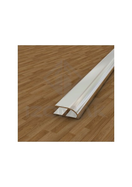 Alüminyum Oval U 10MM Parke Bitim Profili Çıtası Gri 90 cm