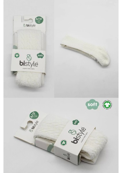 Tekli Zikzak Kabartma Penye Külotlu Çorap BS50108 Ekru indirimleri