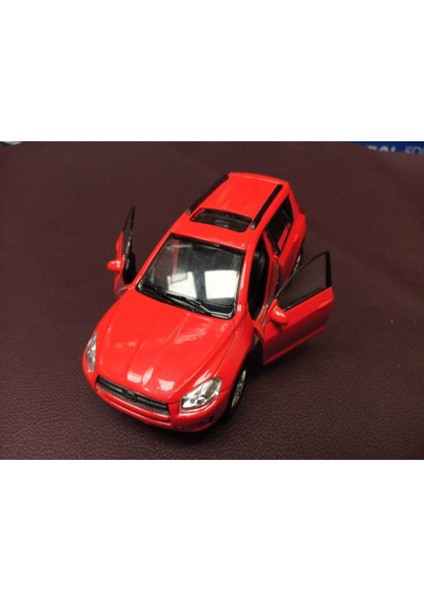 1:38 Ölçek Toyota Rav4 Diecast Model Çek Bırak (Kırmızı)