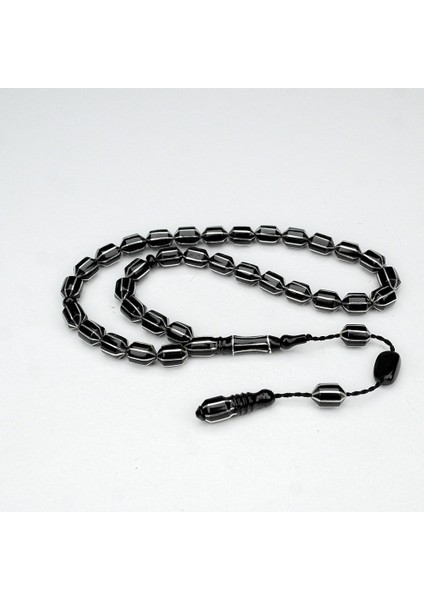 Oltu Taşı Traşlı Kesme Karpuz Işlemeli Tespih