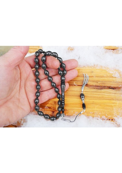 Oltu Taşı Beyzi Model Nokta Çeşmi Bülbül Işlemeli Tespih fiyatları