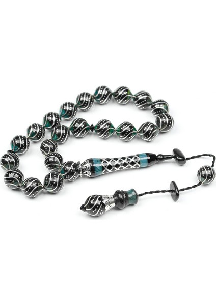 Oltu Taşı Maskot Çeşmi Bülbül Işlemeli Tespih