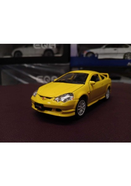 Honda Integra Type 1/36 Ölçek Çek Bırak Diecast Model (Sarı)