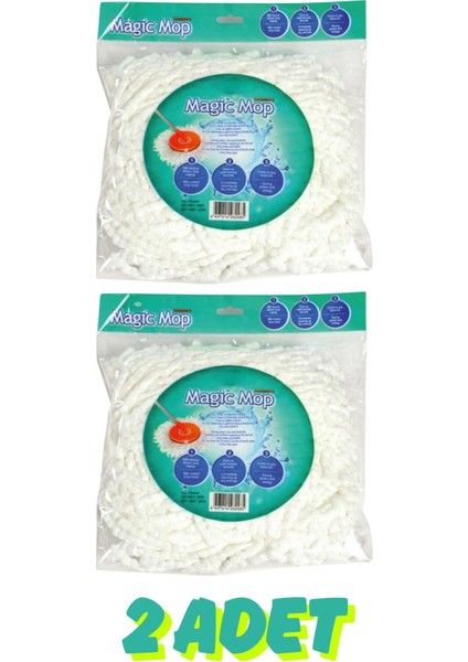 Mikrofiber Yedek Paspas Püskül, 2'li Paket, Uyumlu, TR Menşei