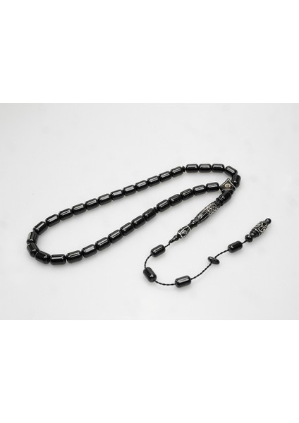 Oltu Taşı Nakkaş Oyma Kıl Testere Kesim Motif Imameli Tesbih