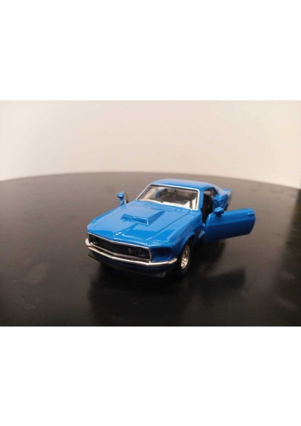 1:36 Mustang Boss 428 Model Araba Diecast Çek Bırak Mavi fiyatları