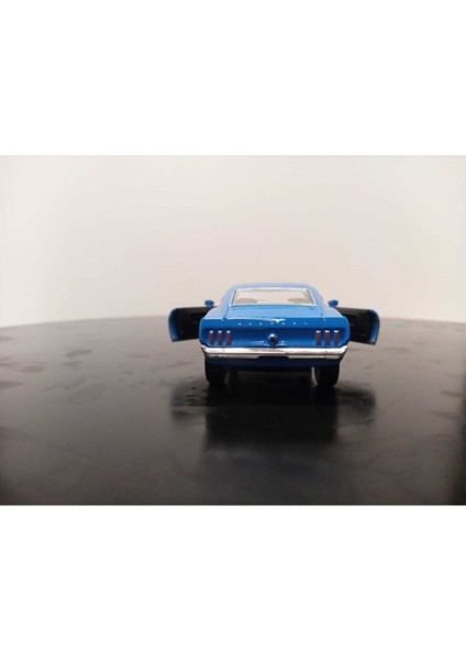 1:36 Mustang Boss 428 Model Araba Diecast Çek Bırak Mavi modelleri