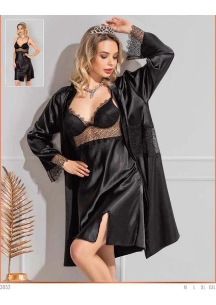 Vıctorıa 3052 Kadın Sabahlık ve Gecelik 2 Lı Set Takımı