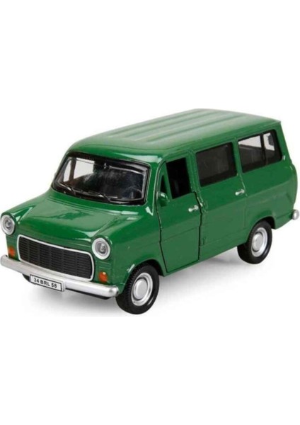 Çek Bırak Klasik Metal Minibüs Oyuncak Araba Die Cast (Yeşil)