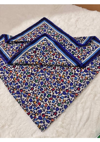 Mavi Leoparlı Eşarp, Günlük eşarp, Modern eşarp, Leoparlı eşarp