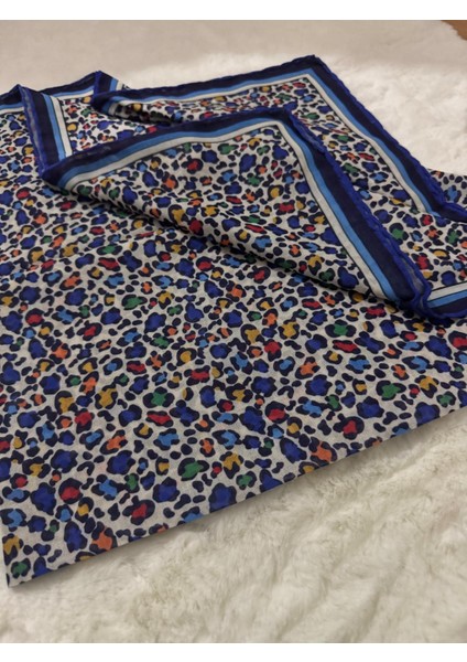 Mavi Leoparlı Eşarp, Günlük eşarp, Modern eşarp, Leoparlı eşarp