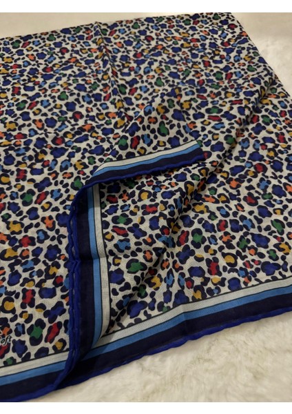 Mavi Leoparlı Eşarp, Günlük eşarp, Modern eşarp, Leoparlı eşarp