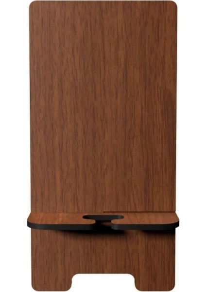 Şık ahşap masaüstü telefon ve tablet tutucu, kullanışlı ve dayanıklı tasarım