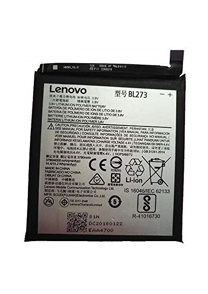 Lenovo K8 Plus Pil Batarya BL273 4000 Mah