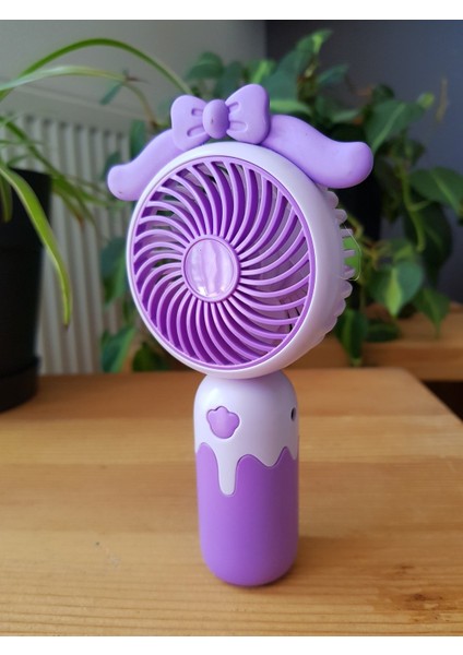 Şarjli Mini El Fanı Masa Fanı Soğutucu Vantilatör Usb Mor Renk modelleri