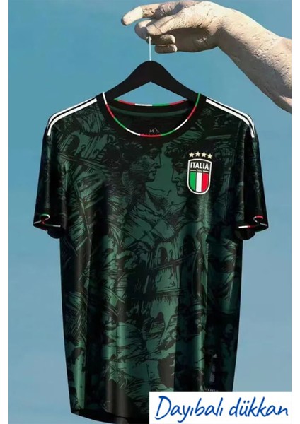 Dayıbalı Italya Milli Takım 2023-24 Özel Tasarım Yeşil Futbol Forması