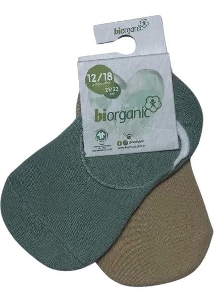 Bibaby Biorganic New Basic Kız 2'li Babet Çorap 68486 Nil Bej