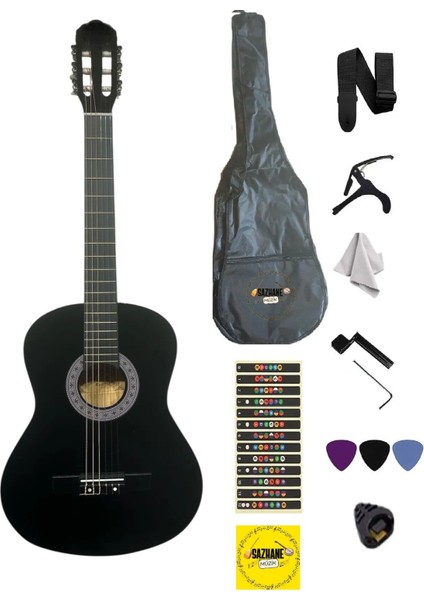 4/4 Tamboy 12 Yaş Üzeri Klasik Gitar Seti (Kılıf-Pena-Çevirgeç-Askı-Nota Sticker-Pena Şarjörü)