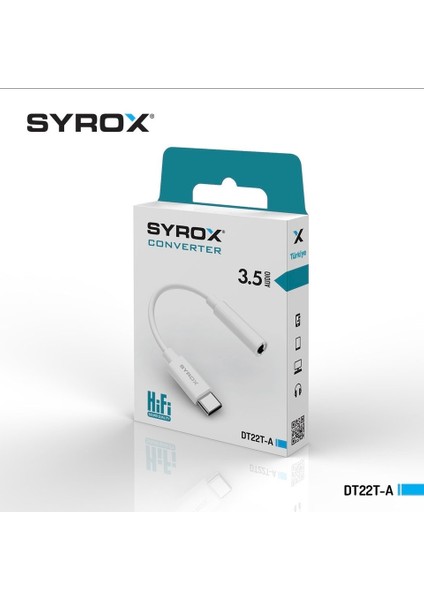 DT22T-A Type-C To 3.5mm Jack Kulaklık Çevirici Aux Dönüştürücü