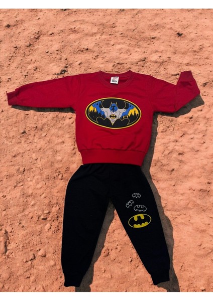 3 Iplik Takım Batmen Örümcek Adam Baskılı