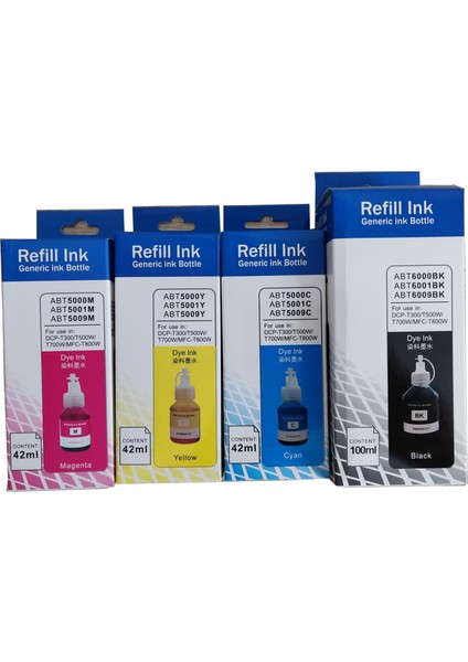 Brother DCP‑T220 Mürekkep Takım 4 Renk Set Muadil