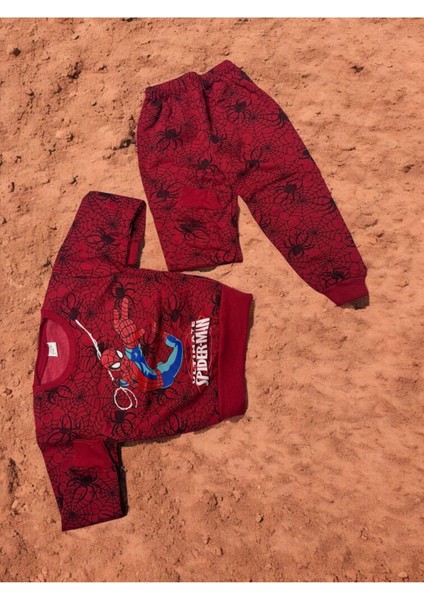 3 Iplik Takım Batmen Örümcek Adam Baskılı