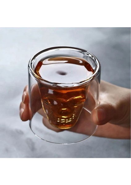 Kuru Kafa Sevimli Cam Bardak 2ADET