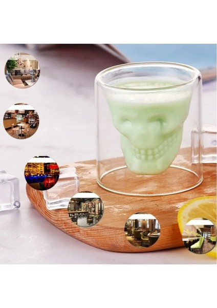 Kuru Kafa Sevimli Cam Bardak 2ADET