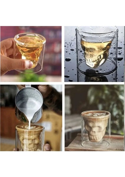 Kuru Kafa Sevimli Cam Bardak 2ADET